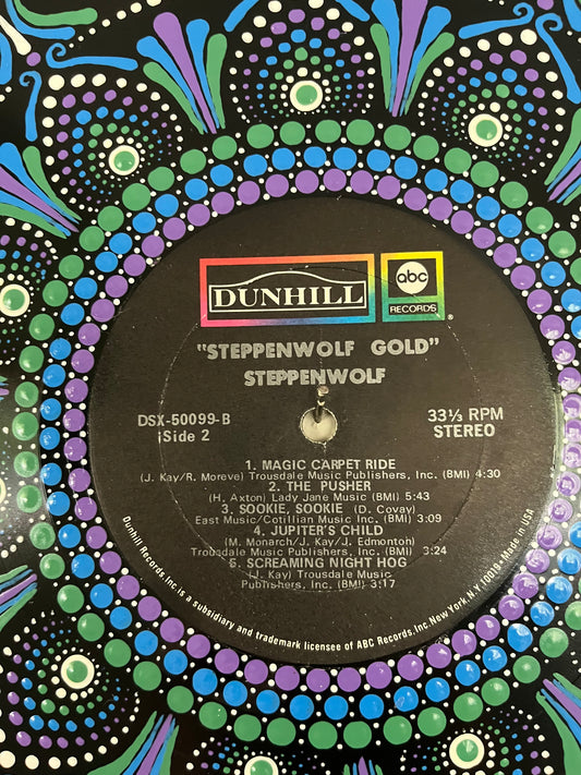 Steppenwolf - Steppenwolf Gold Hand-Painted Vinyl Record Art