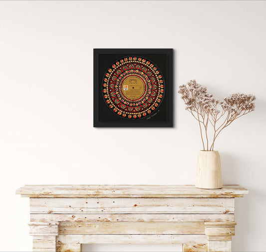 Carpenters- “A Song For You” mandala dot painted vinyl record album