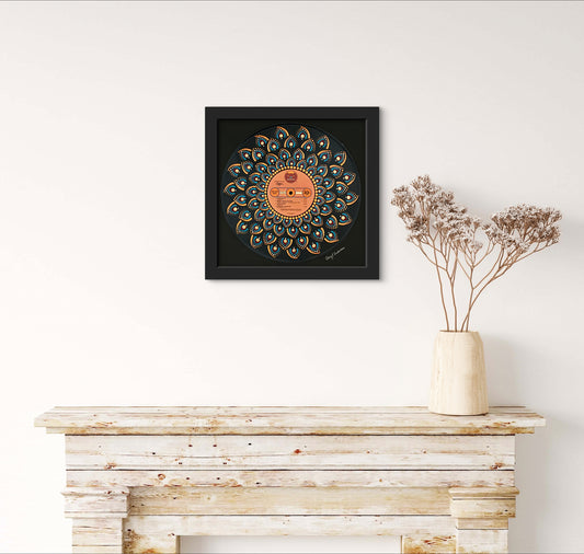 Foghat - “Stone Blue” mandala dot painted vinyl record album