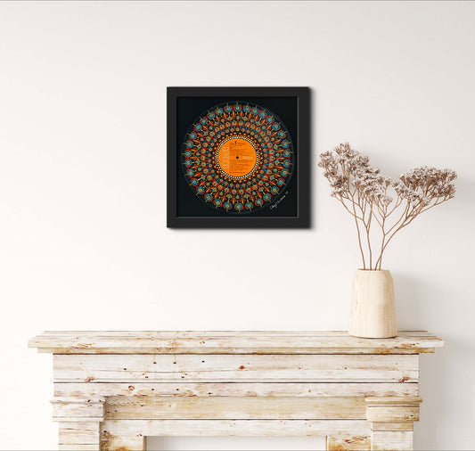 Hair - The Original Cast mandala dot painted vinyl record album