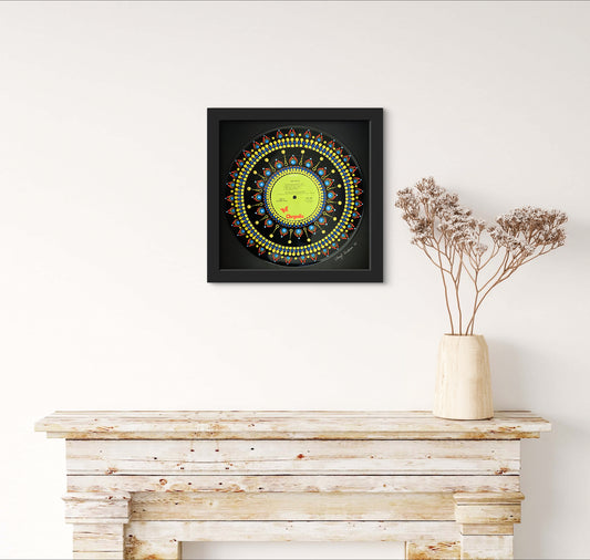 Jethro Tull - War Child mandala dot painted vinyl record album