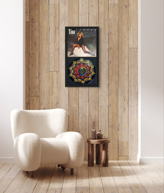 Tina Turner - Private Dancer mandala dot painted vinyl record album