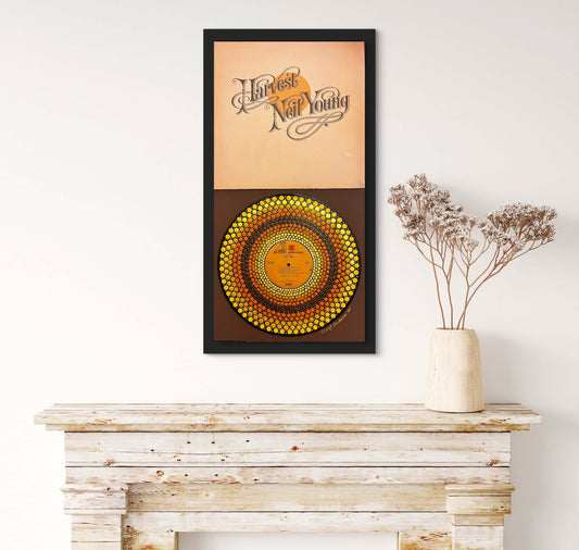 Neil Young Harvest Mandala dot painted vinyl album