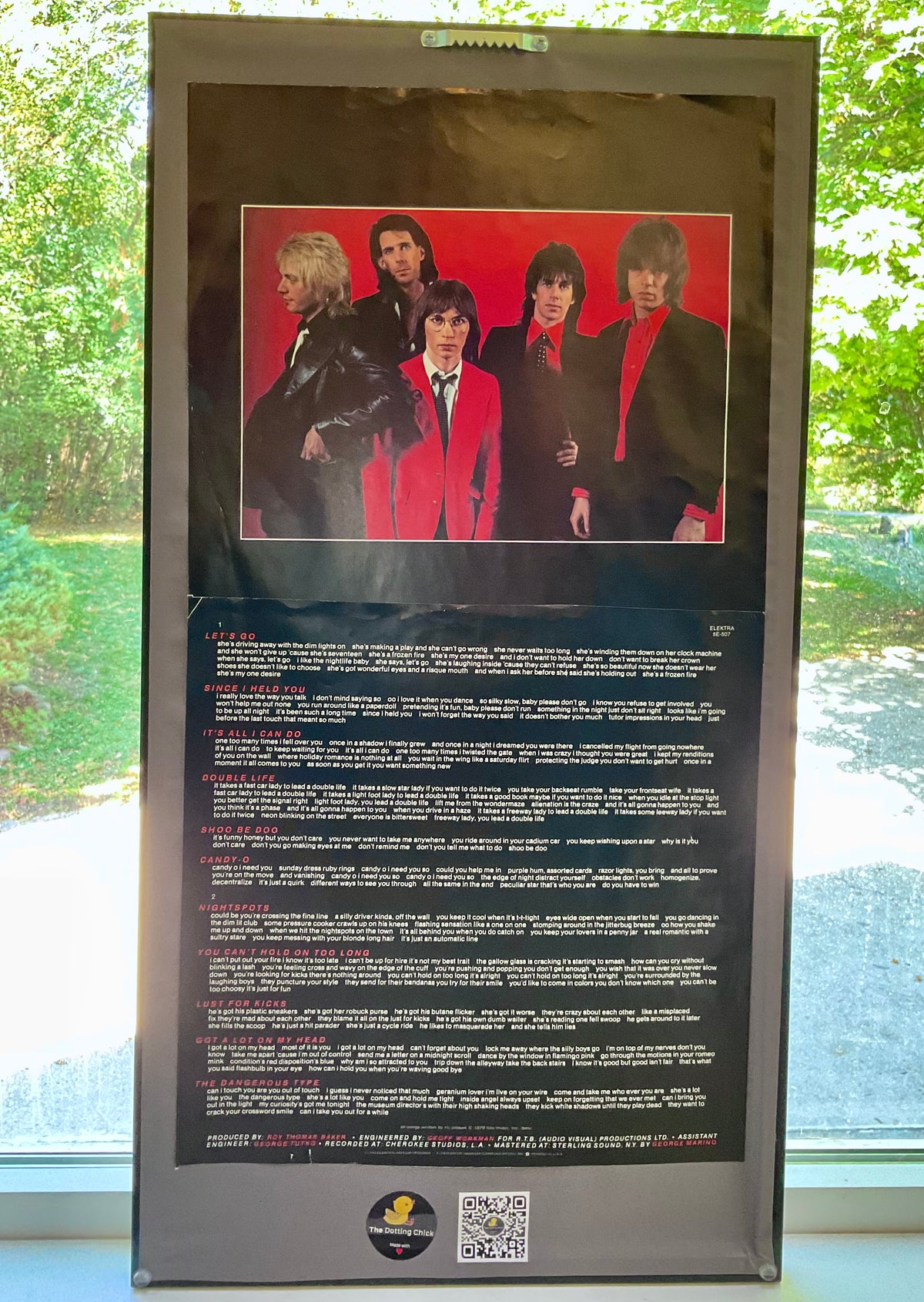 The Cars - Candy-O | Hand-Painted Framed Vinyl Record Art