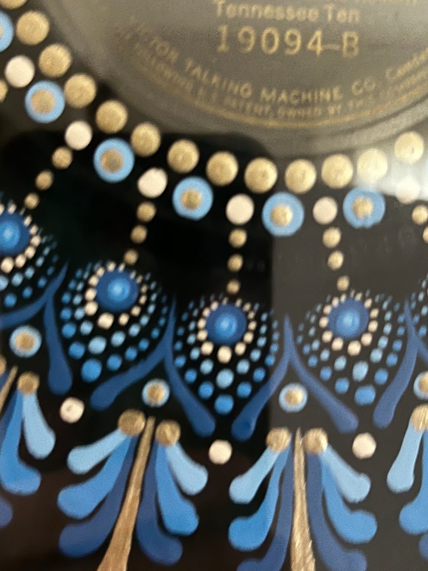 Down Hearted Blues Medley Foxtrot - Tennessee Ten mandala dot painted vinyl record album