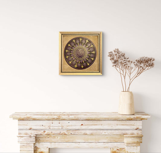 Red Wine Polka - Ernie Benedict and his Polkateers mandala dot painted vinyl record album