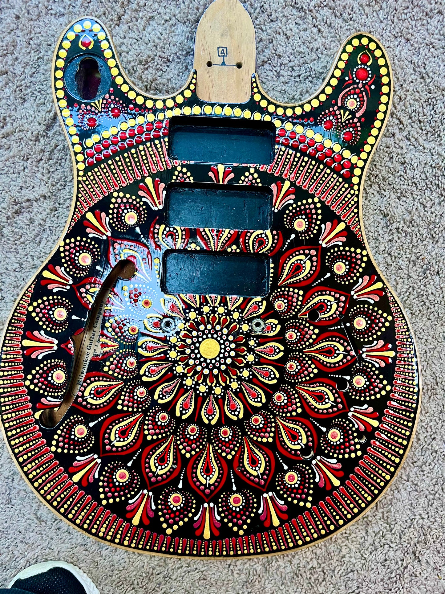 Hand painted Chief-317 guitar from the Milwaukee Guitar Company