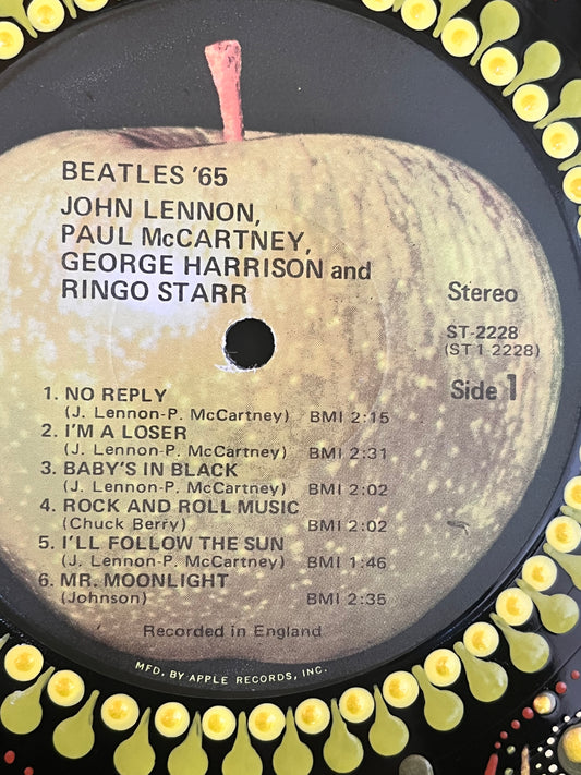The Beatles - ‘65 Mandala dot painted vinyl record album