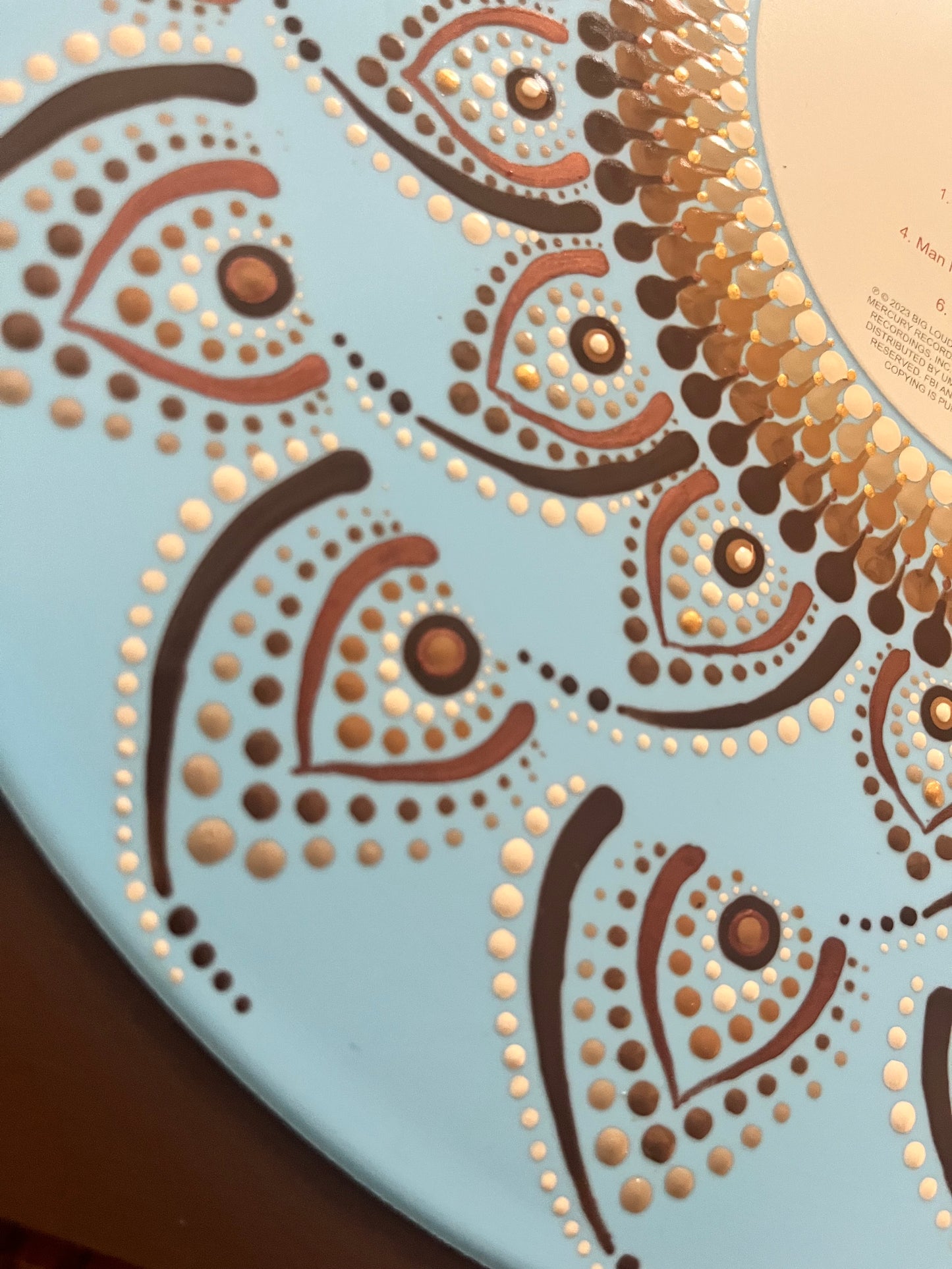 Morgan Wallen - One Thing At A Time - Mandala dot painted vinyl record album