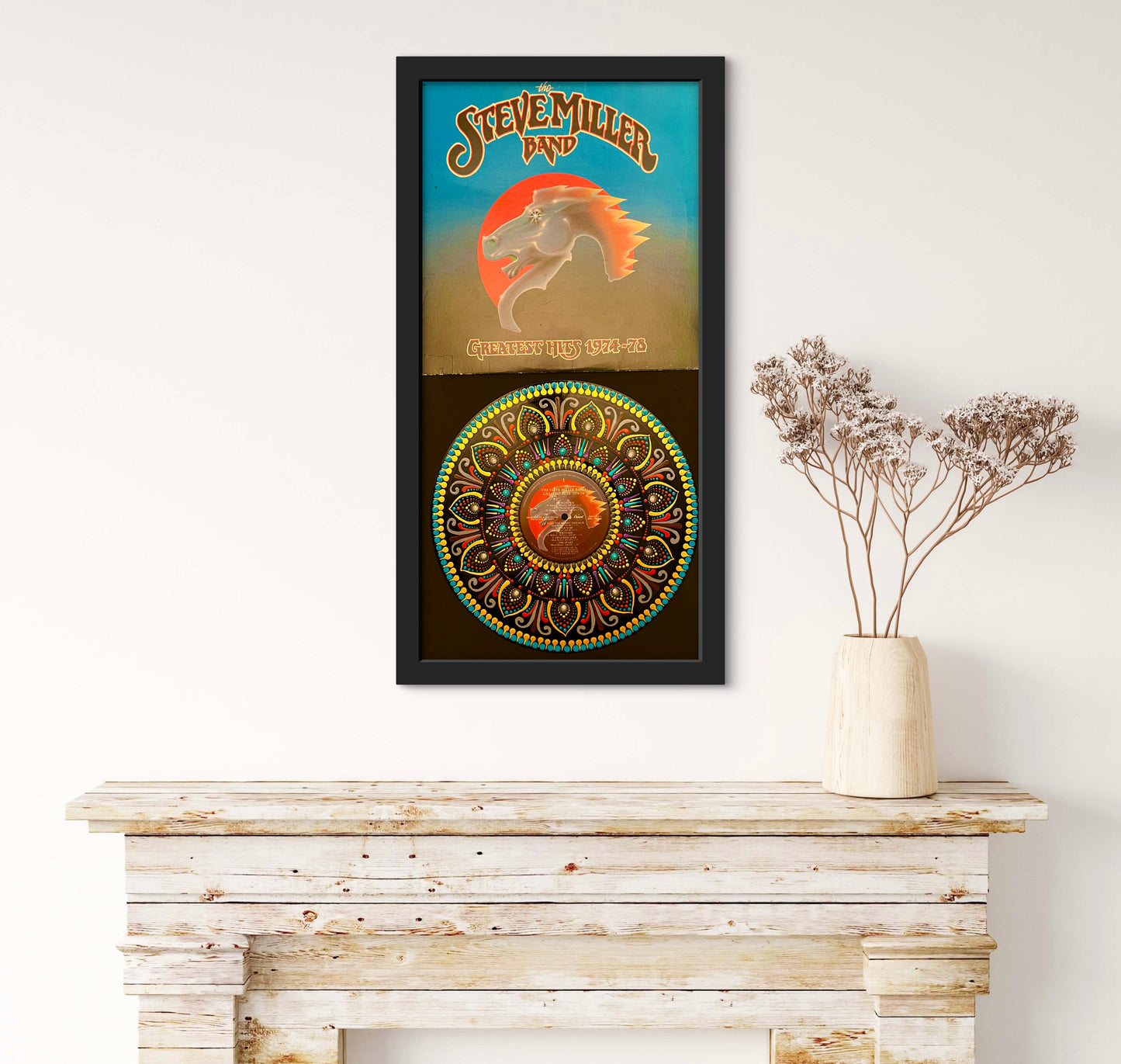 Steve Miller Band - Greatest Hits 1974-78 mandala dot painted vinyl record album