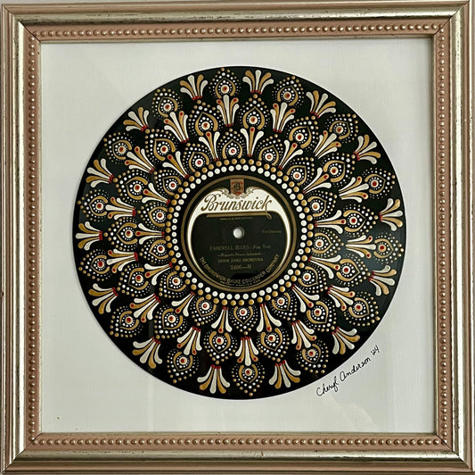 Farewell Blues - Foxtrot by Isham Jones Orchestra mandala dot painted vinyl record album