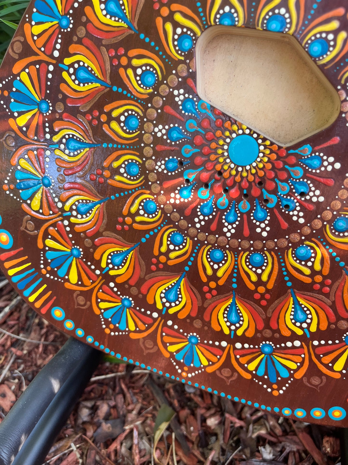 Fender Esquire spec electric guitar body hand painted on stained solid wood