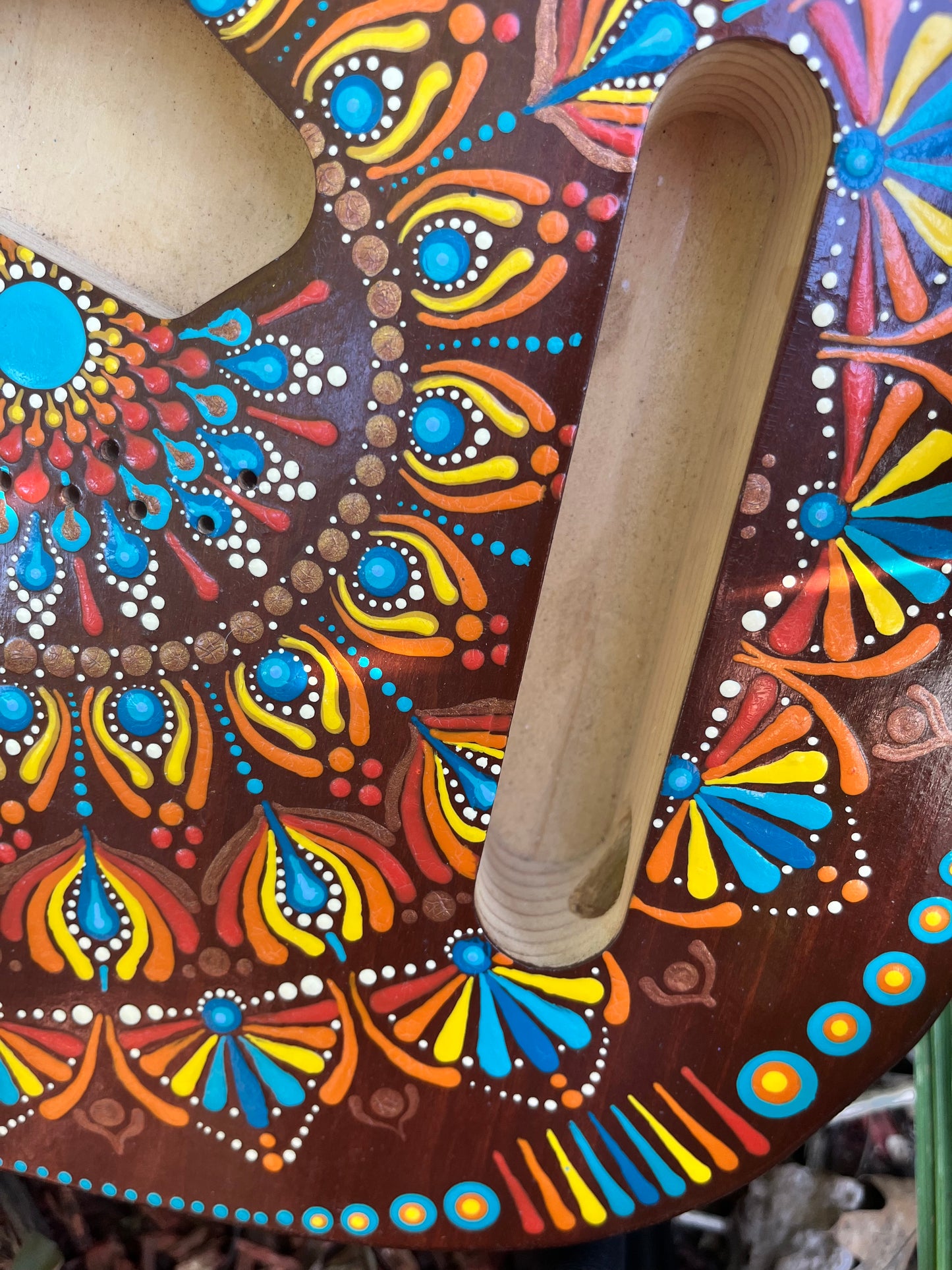 Fender Esquire spec electric guitar body hand painted on stained solid wood