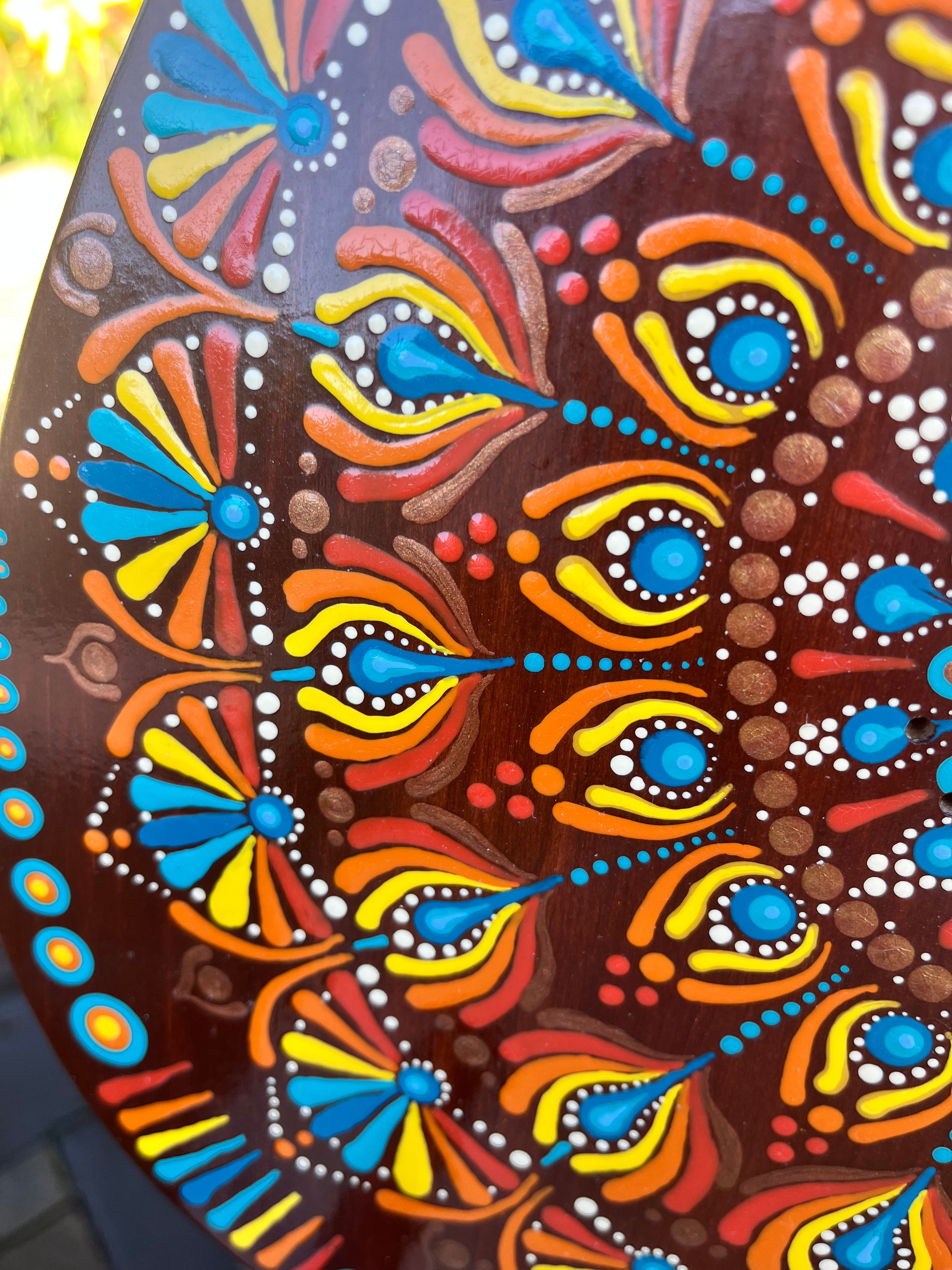 Fender Esquire spec electric guitar body hand painted on stained