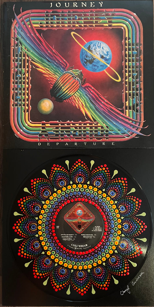 Journey - Departure | Hand-Painted Vinyl Record Art