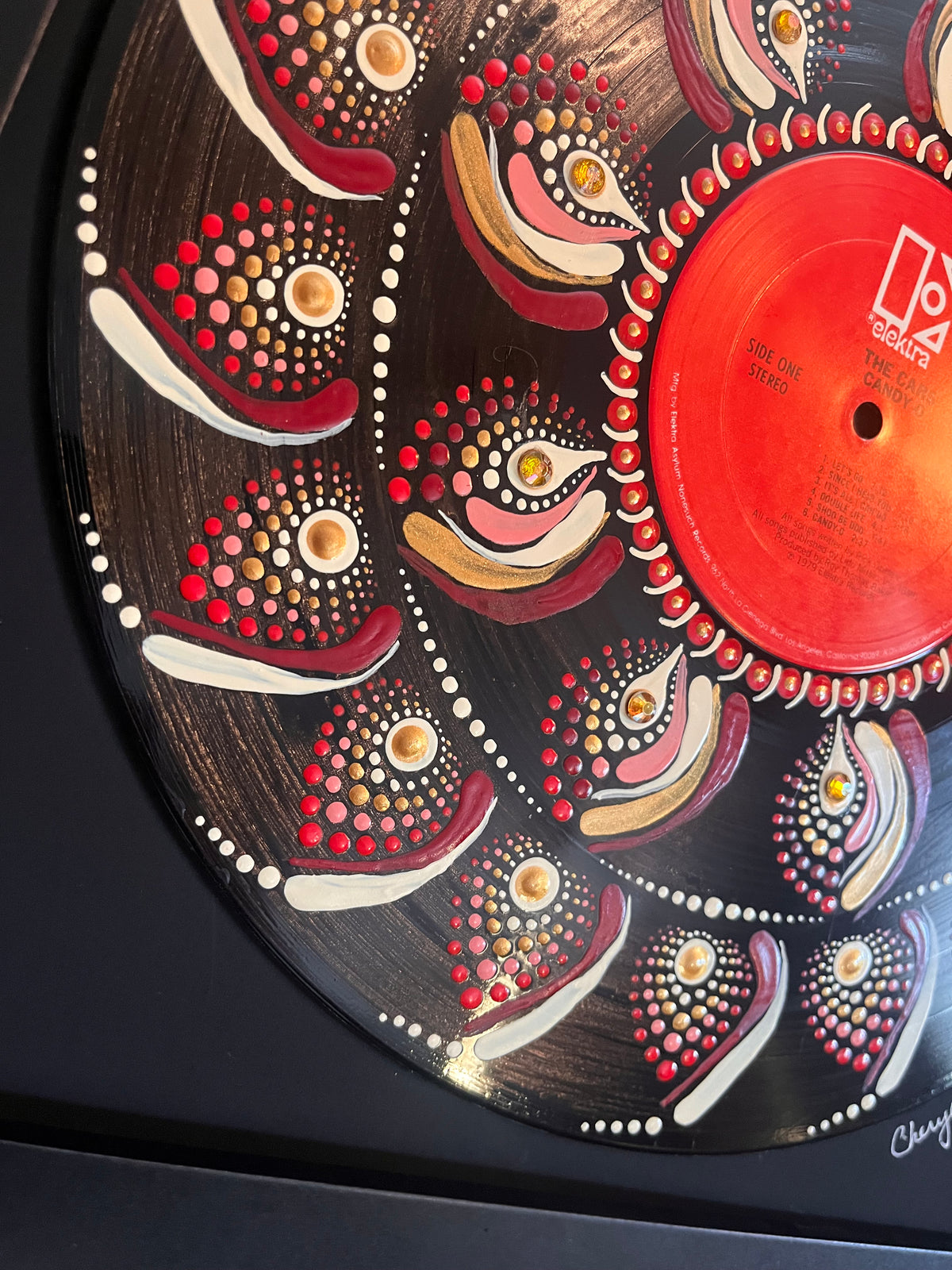The Cars - Candy-O | Hand-Painted Framed Vinyl Record Art