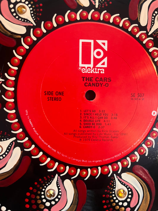 The Cars - Candy-O | Hand-Painted Framed Vinyl Record Art