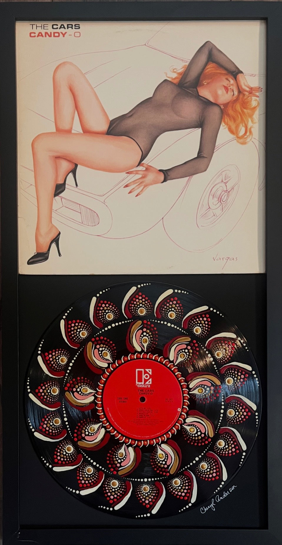 The Cars - Candy-O | Hand-Painted Framed Vinyl Record Art