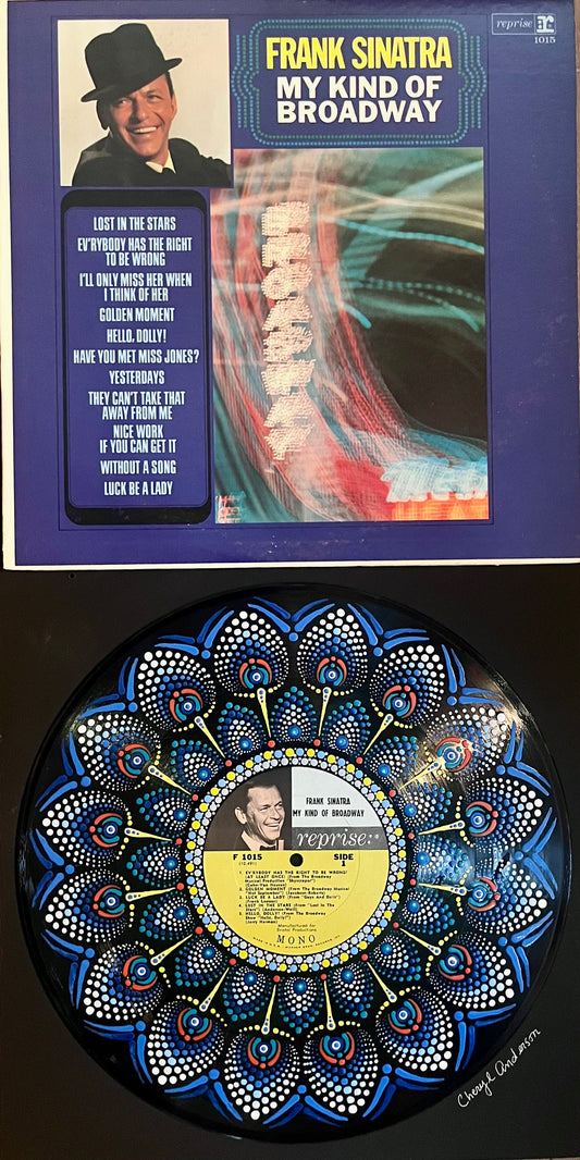 Frank Sinatra - My Kind Of Broadway | Hand-Painted Framed Vinyl Record Art